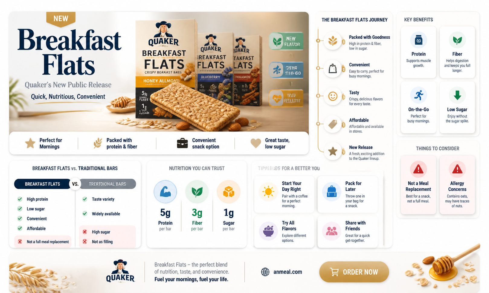 are breakfast flats by quaker for sale to the public
