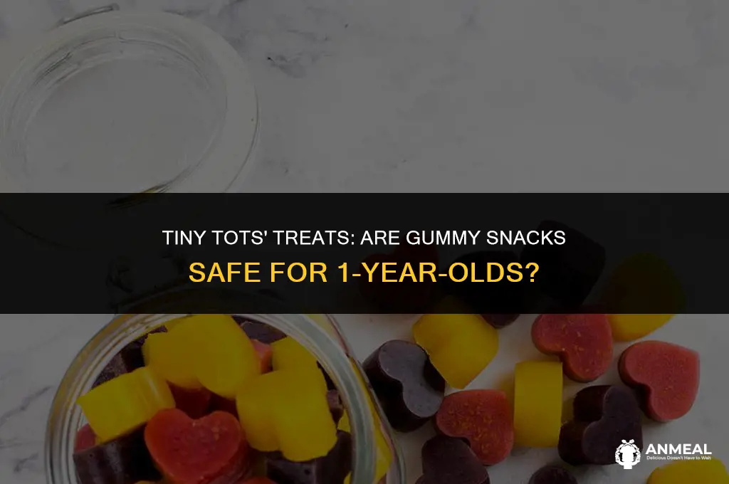 can 1 year old have gummy snacks
