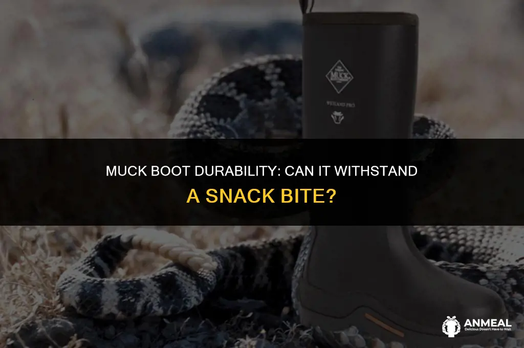 can a muck boot with stand a snack bite