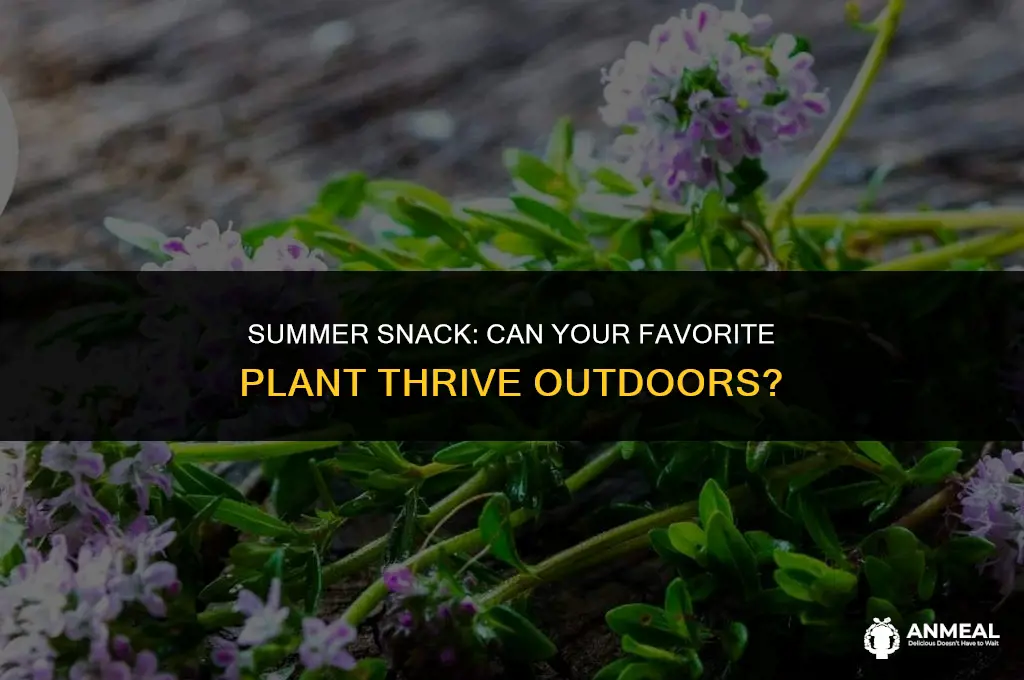 can a snack plant be put outside in summer