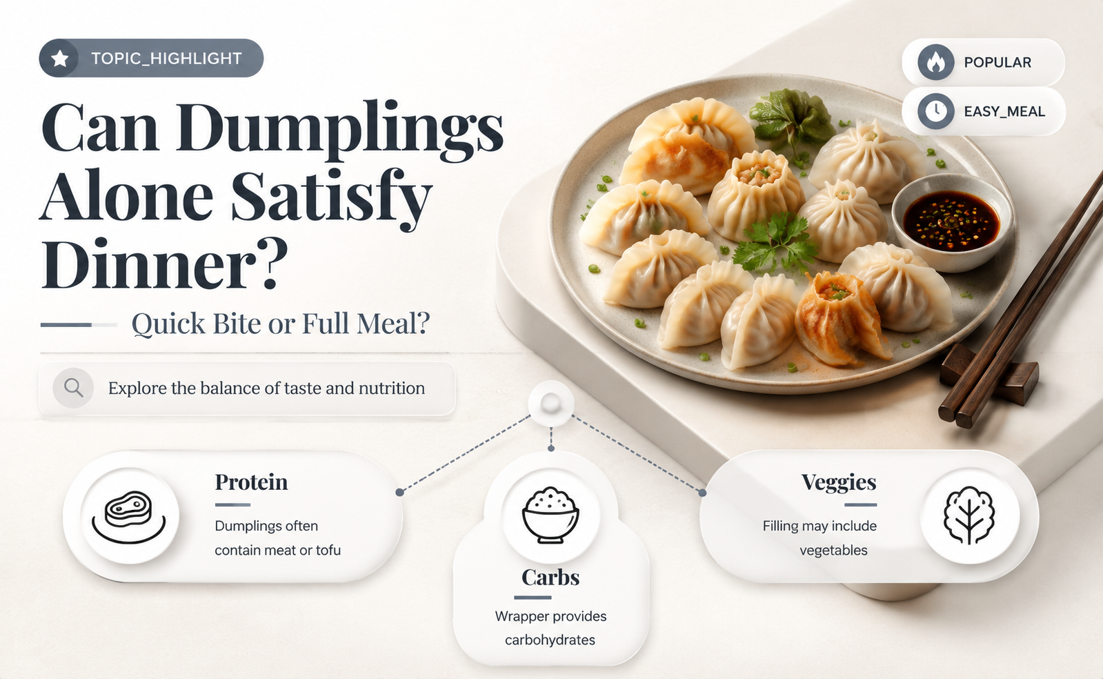 are dumplings sufficient for dinner