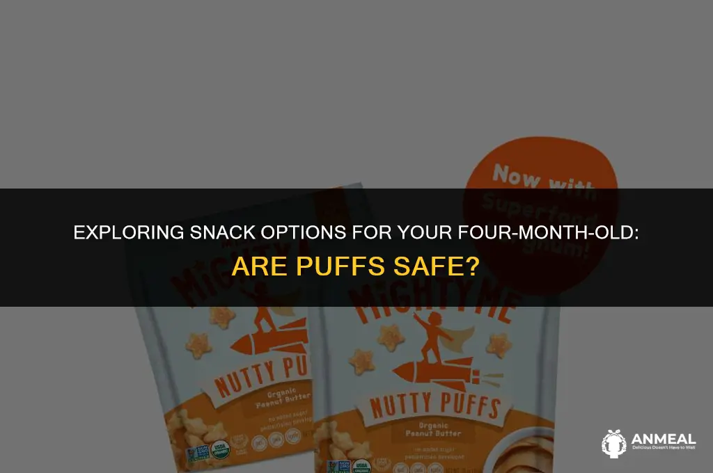 can four month babies eat puff baby snack