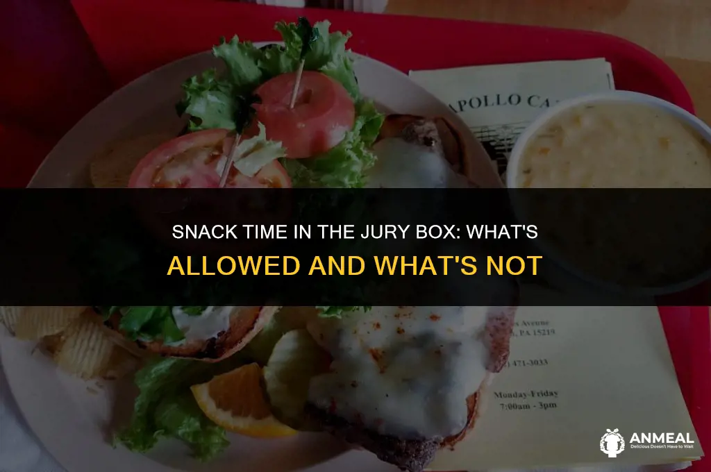 can i bring snacks to jury duty