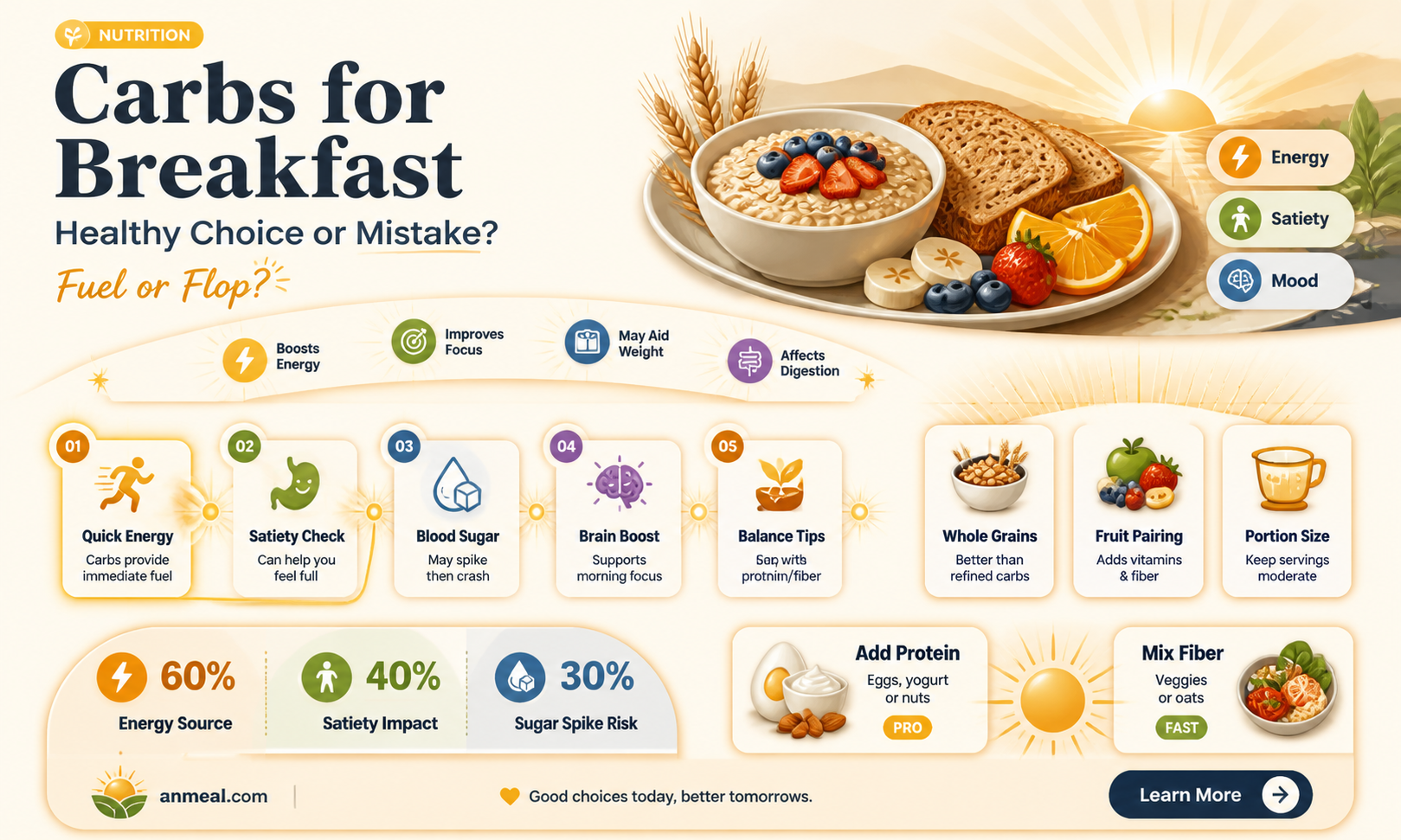 are carbs bad for breakfast