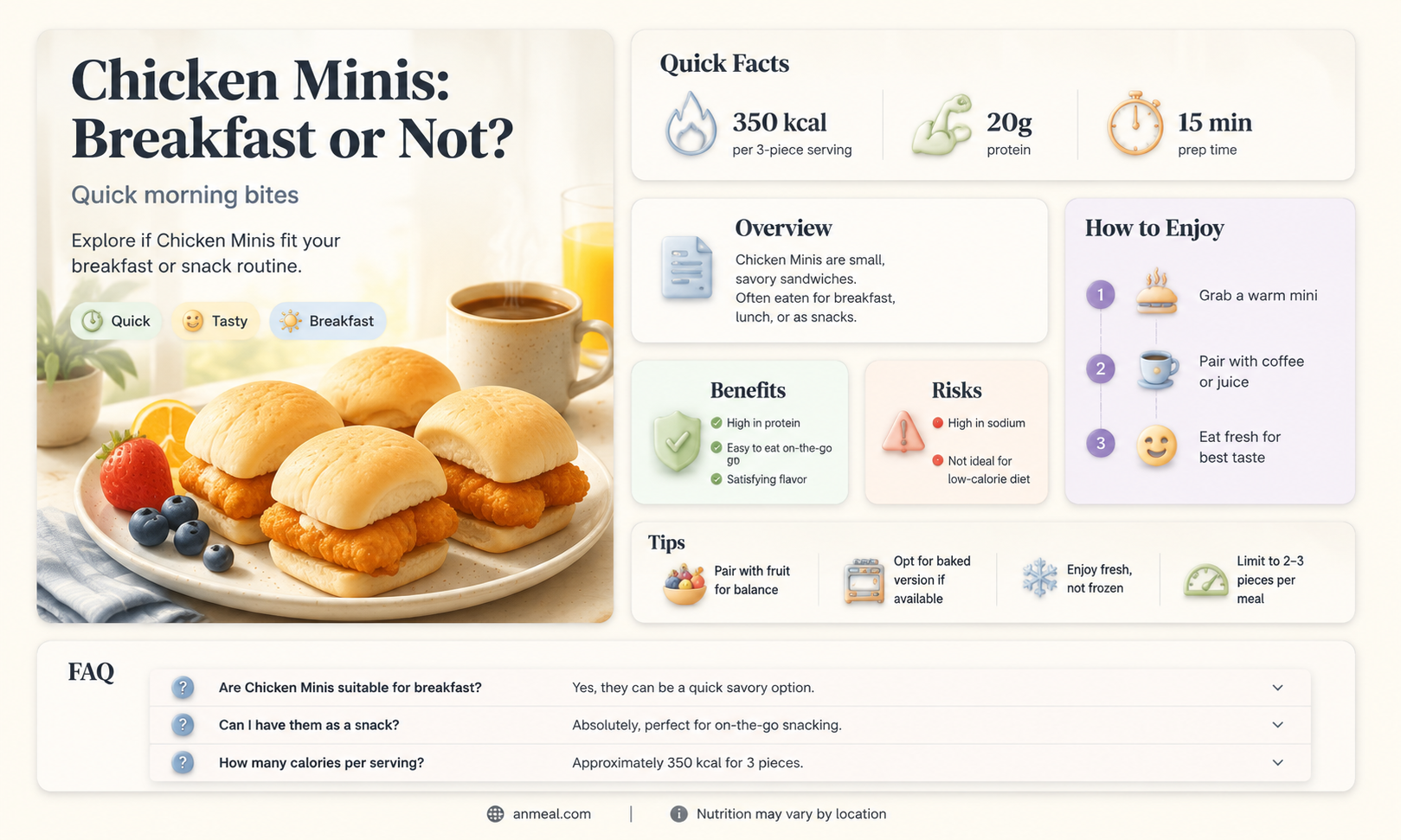 are chicken minis a breakfast item