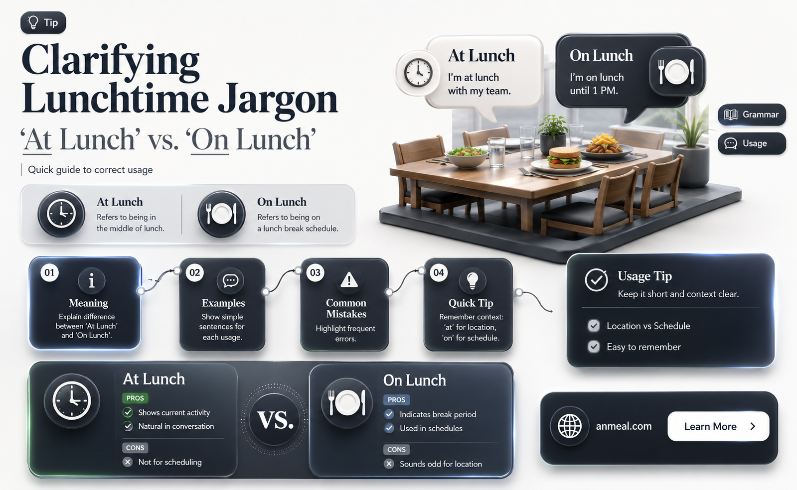 are you at lunch or on lunch