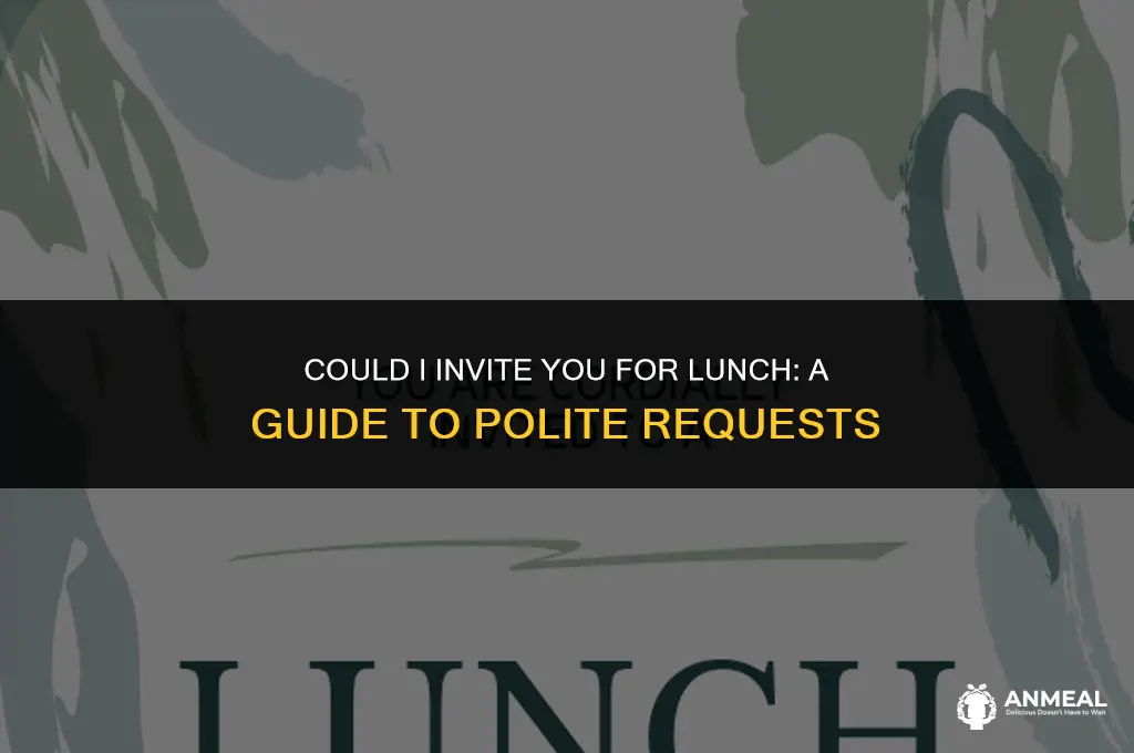 could i invite you for lunch
