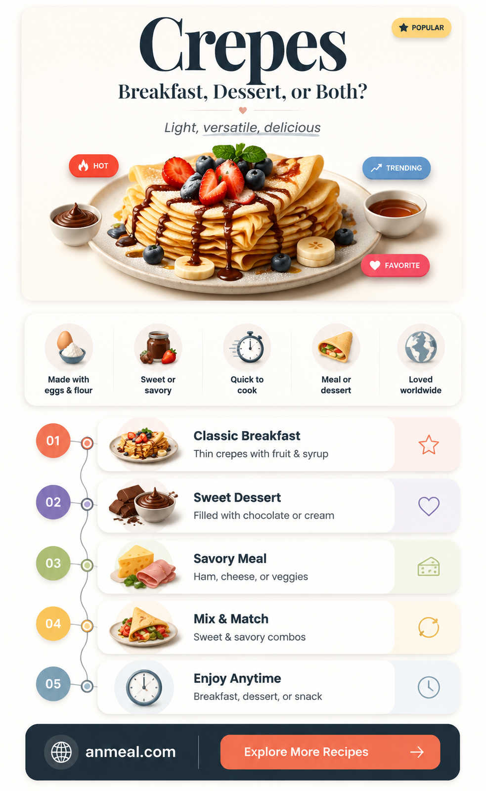 are crepes for breakfast or dessert