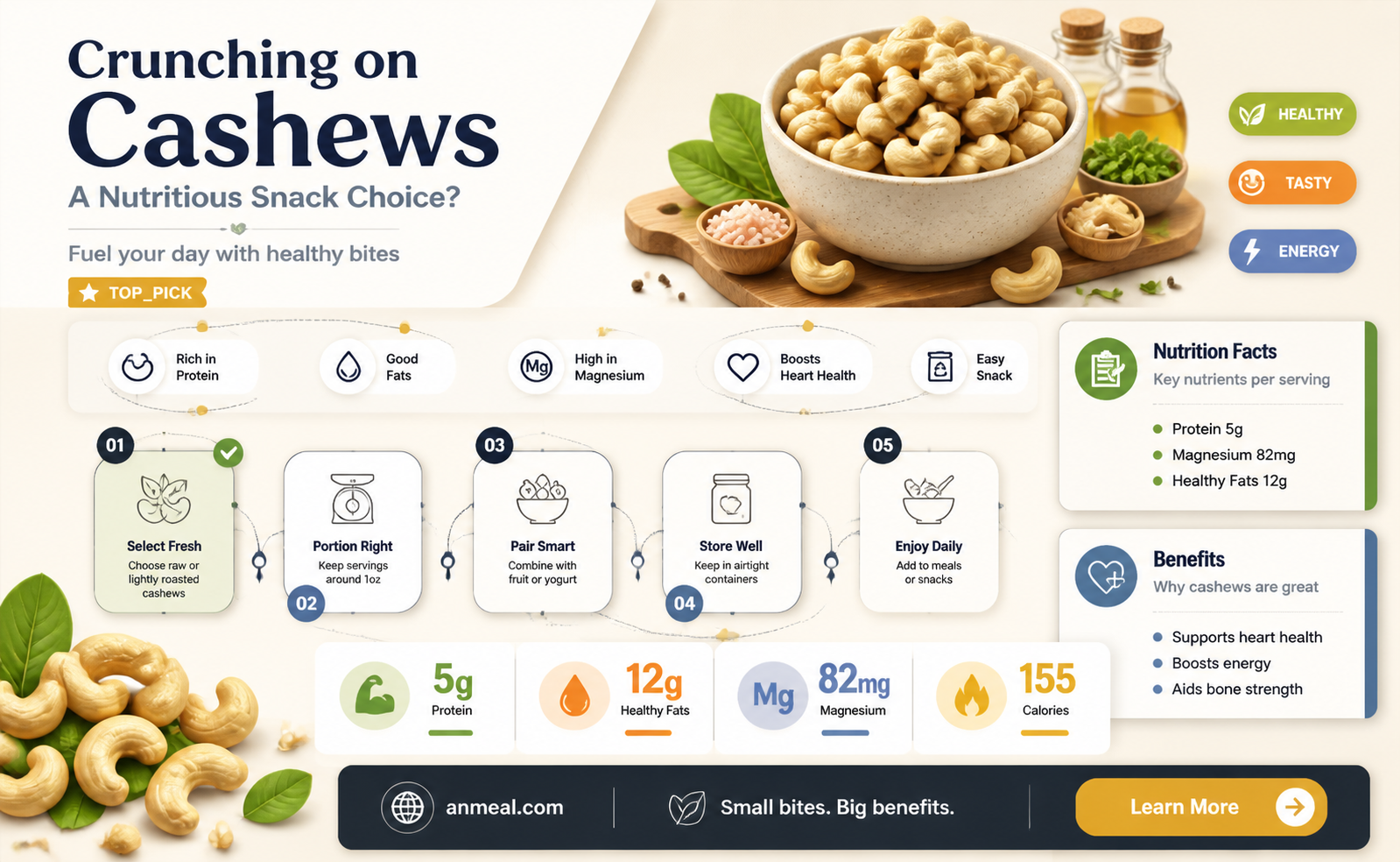 are cashew nuts a healthy snack