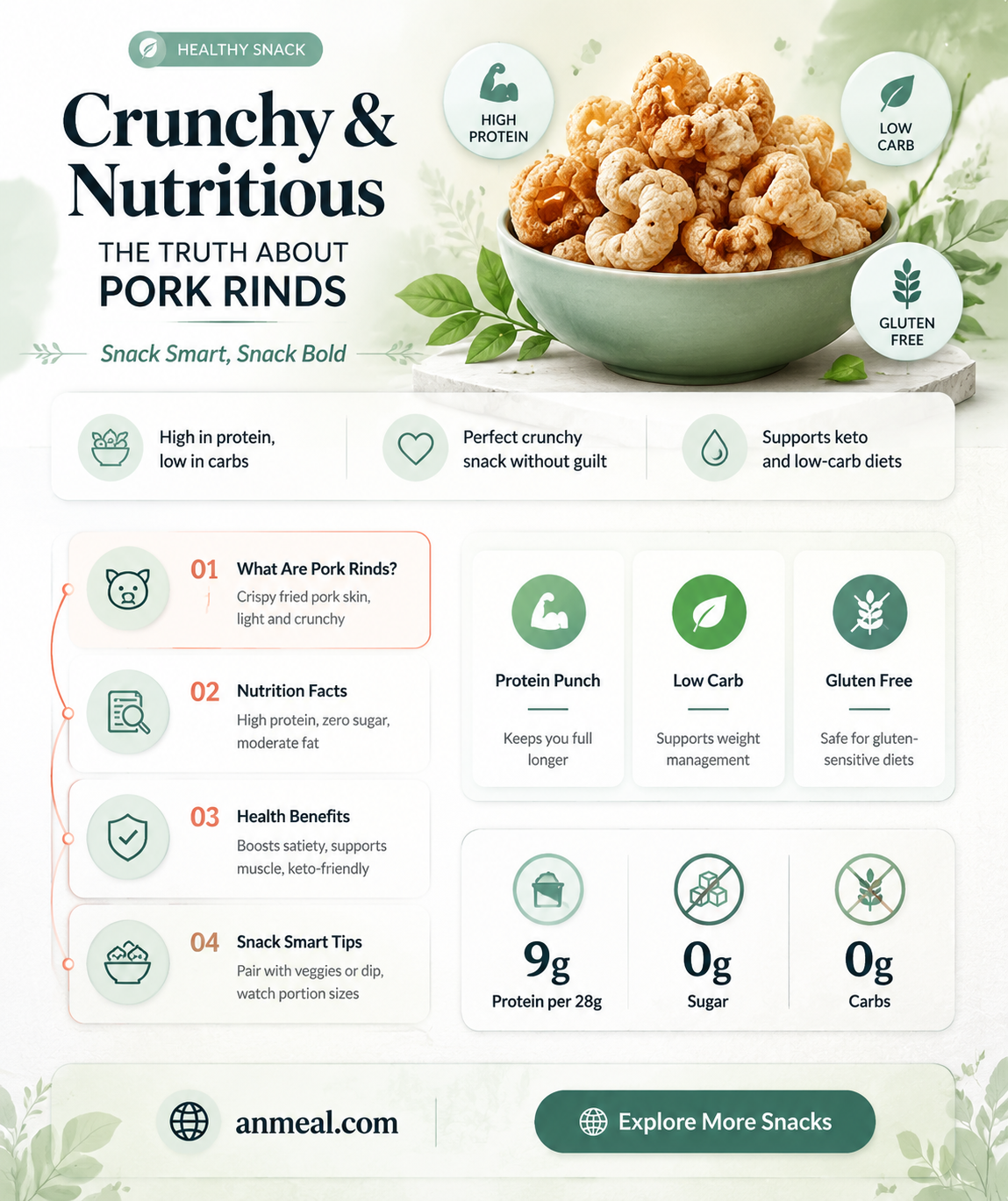 are pork rinds a healthy snack