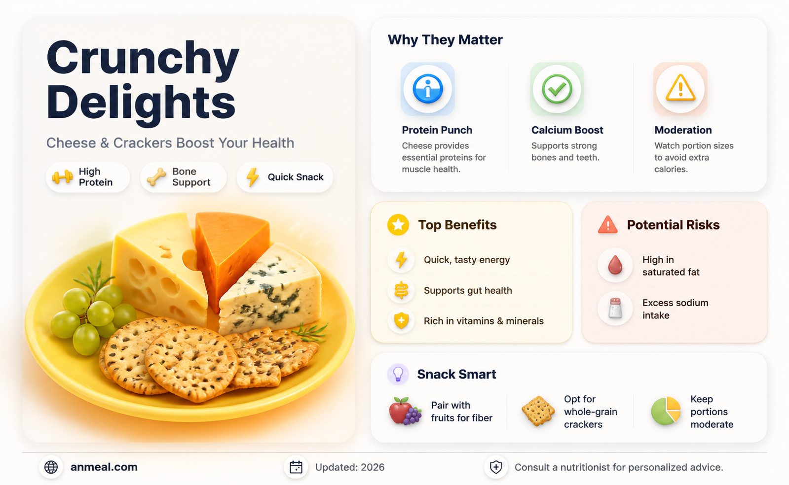 are cheese and crackers a healthy snack