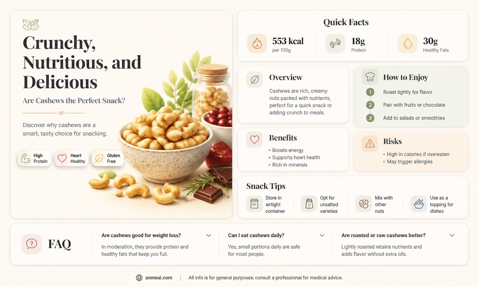 are cashews a good snack