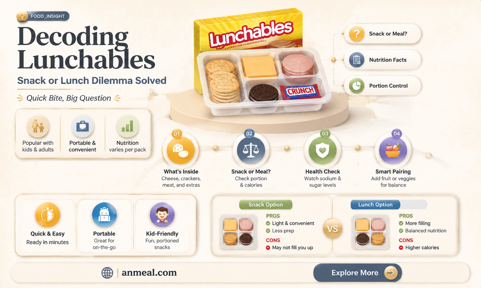 are lunchables a snack or lunch