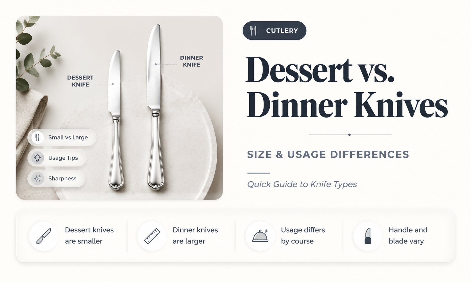 are dessert knives bigger than dinner knives