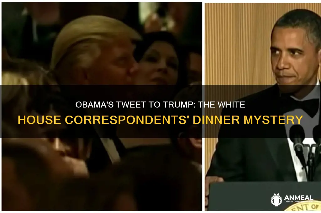 did barack obama tweet donald trump about press dinner