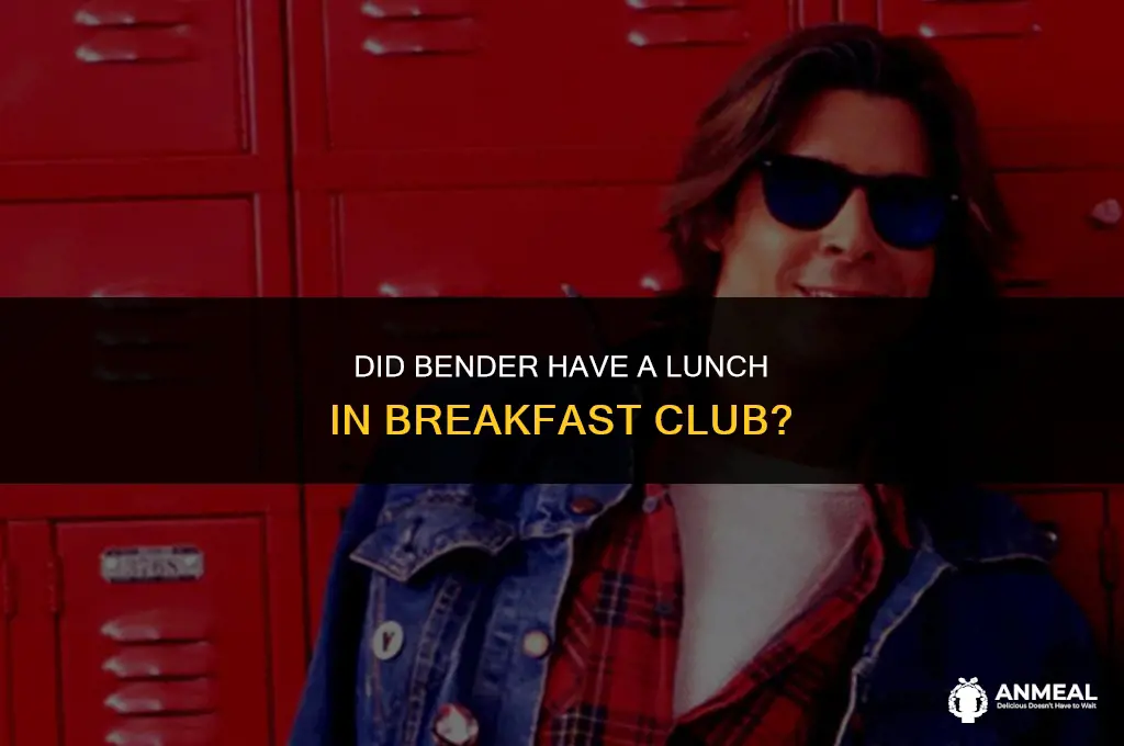 did bender have a lunch in breakfast club
