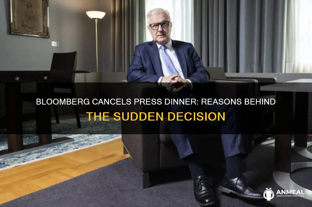 did bloomburg cancelled press dinner
