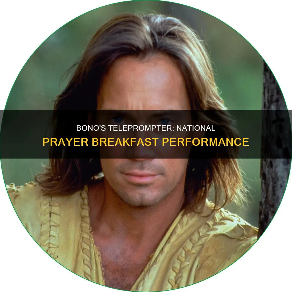 did bono use a teleprompter at national prayer breakfast