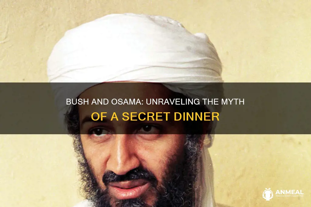 did bush ever have dinner with osama