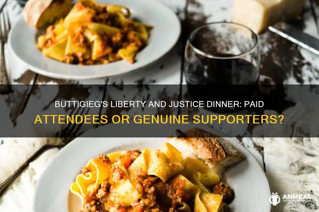 did buttigieg pay attendees to libery and justice dinner