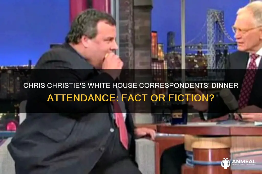 did chris christie attend the white house correspondants dinner