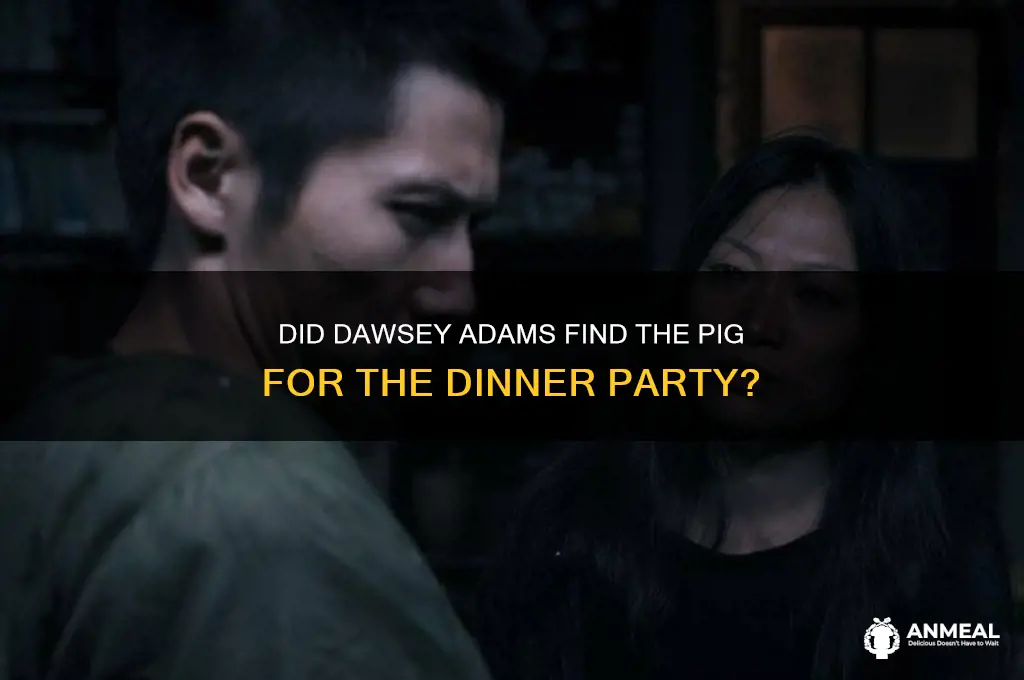 did dawsey adams find the pig for the dinner party