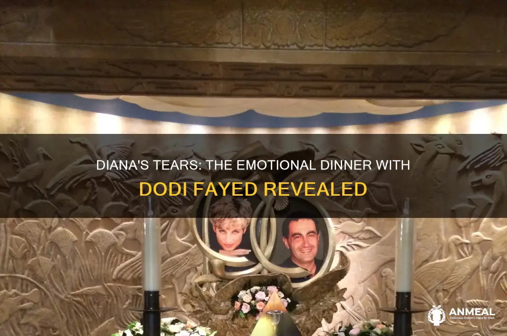 did diana cry at dinner with dodi