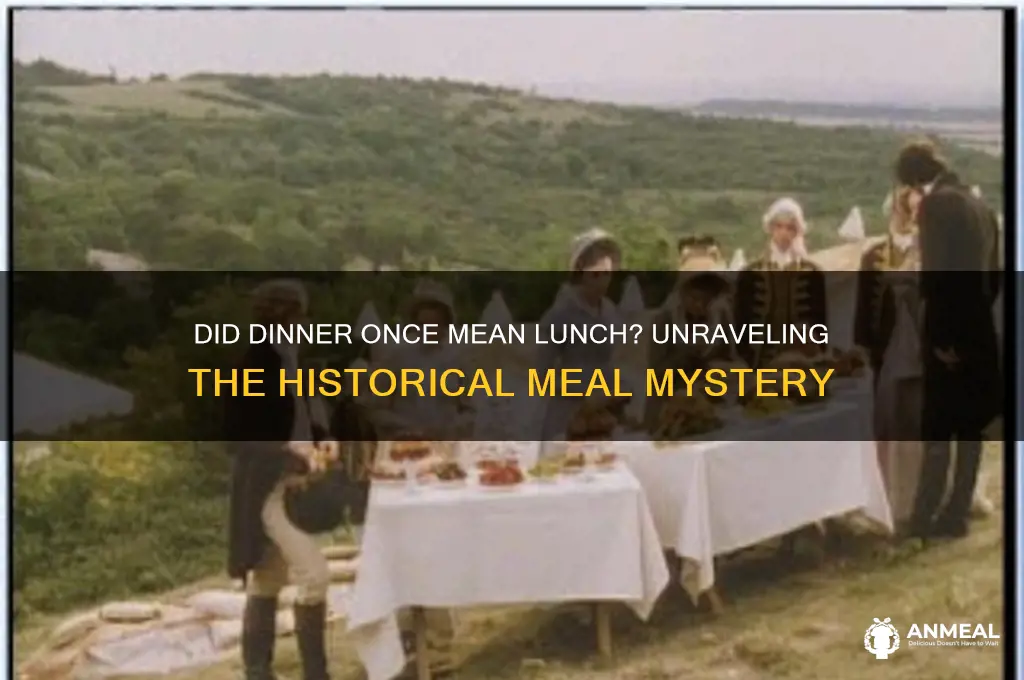 did dinner used to mean lunch