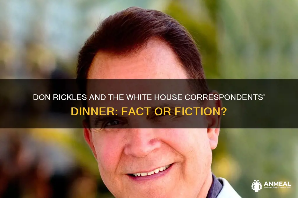 did don rickles ever host white house correspondents dinner