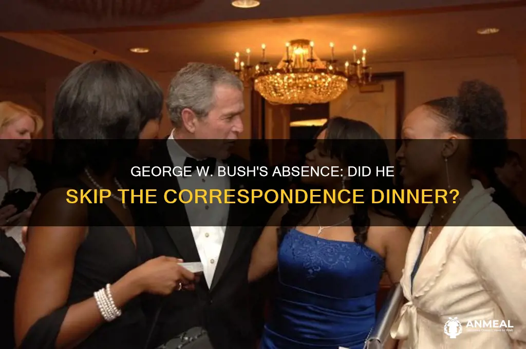 did george w bush skip correspondence dinner