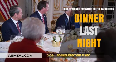 Governor Brown's Attendance at Last Night's Washington Dinner: Confirmed or Not?