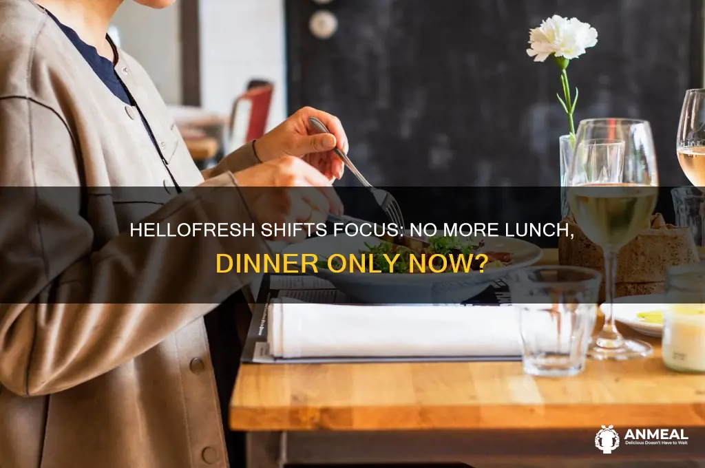 did hellofresh quit offering dinner to lunch