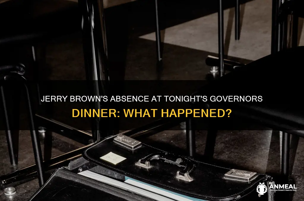 did jerry brown attend the governirs dinner tonight