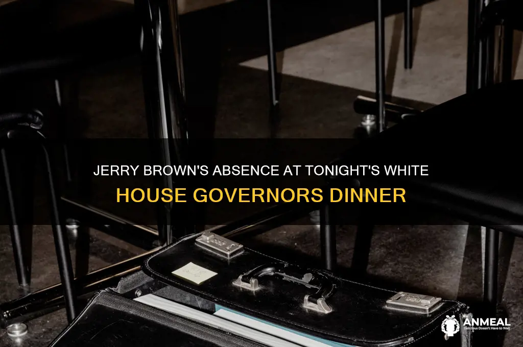 did jerry brown attend the white house governors dinner tonight