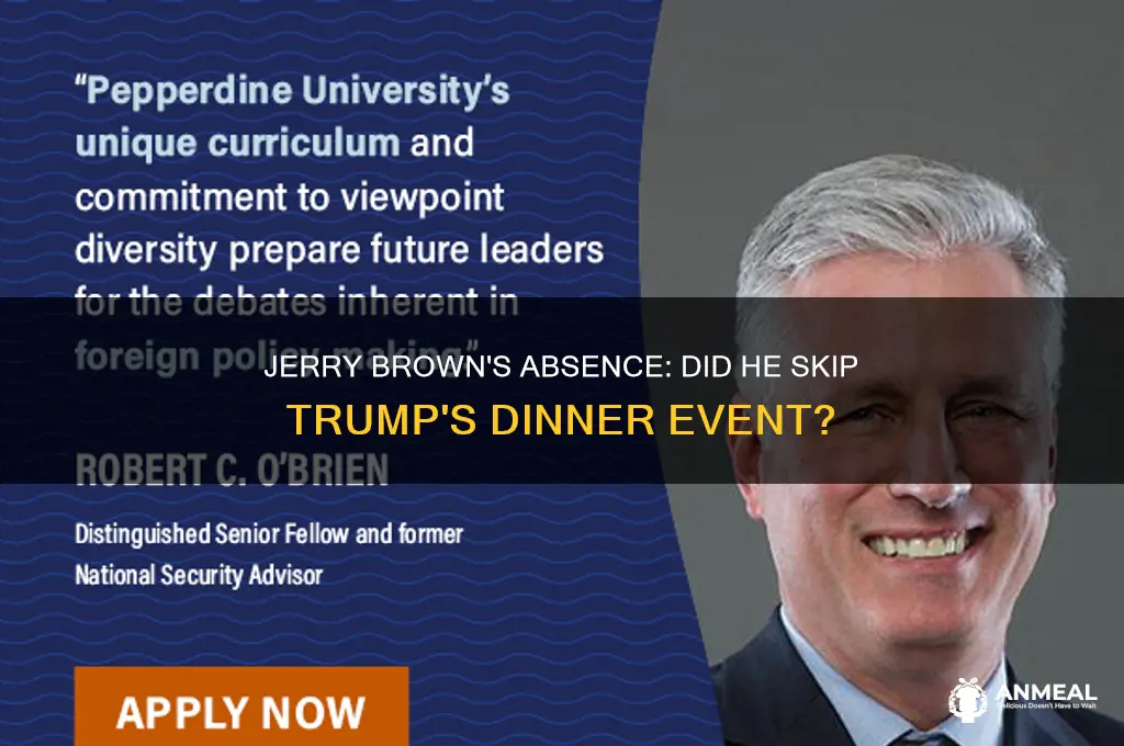did jerry brown attend trumps dinner