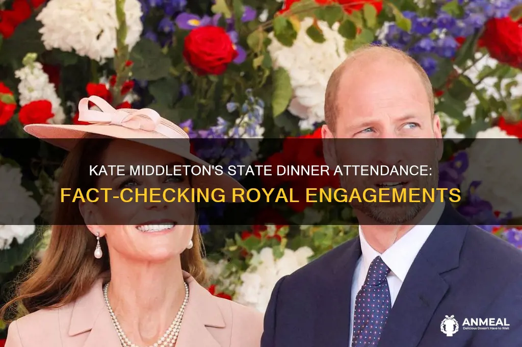 did kate middleton attend state dinner