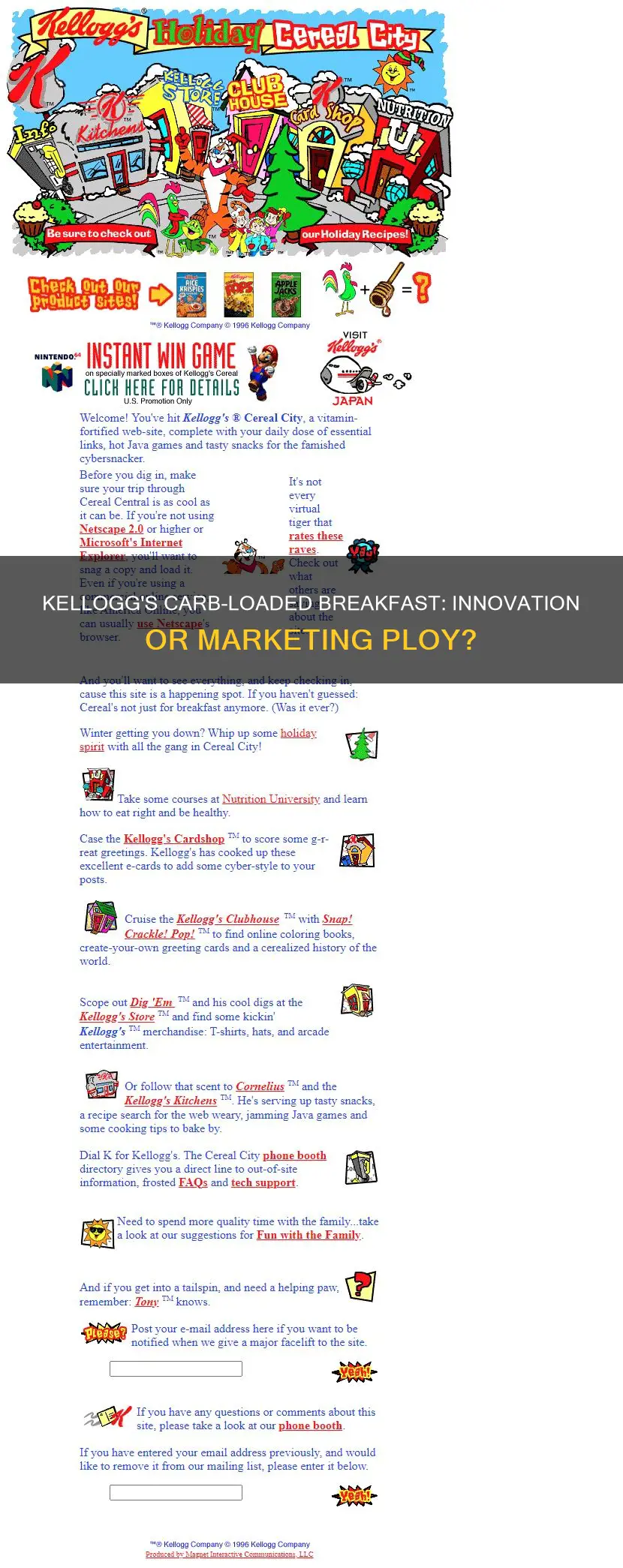 did kellogg create the carby breakfast