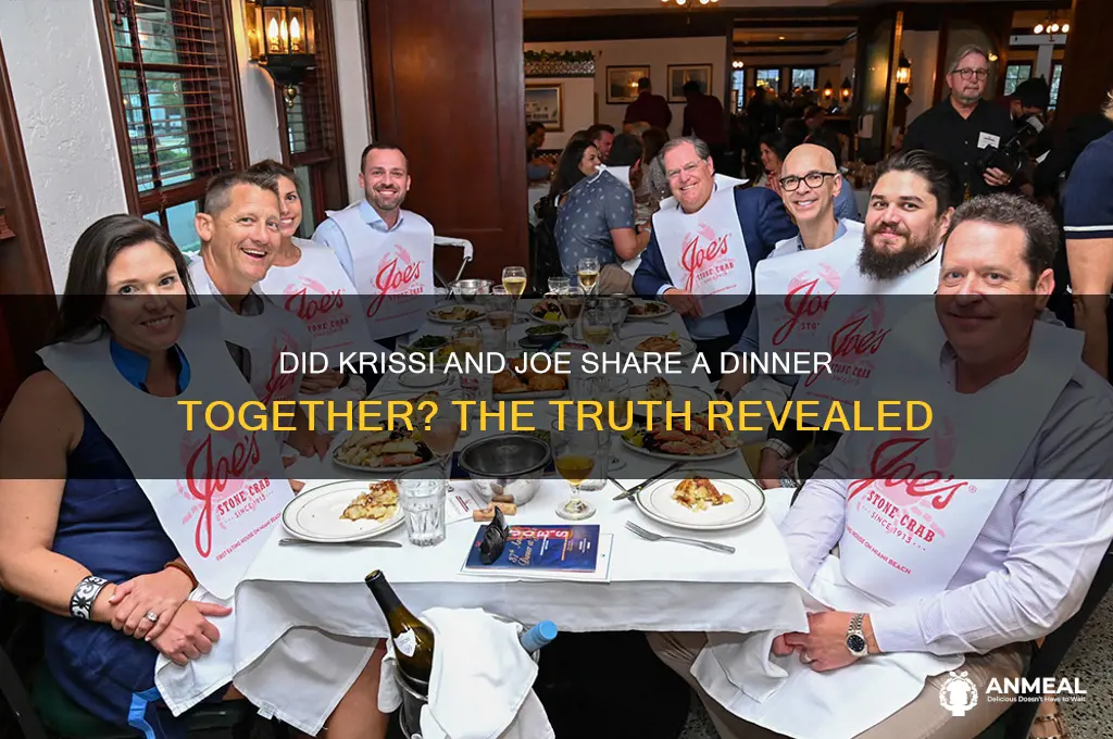 did krissi have dinner with joe
