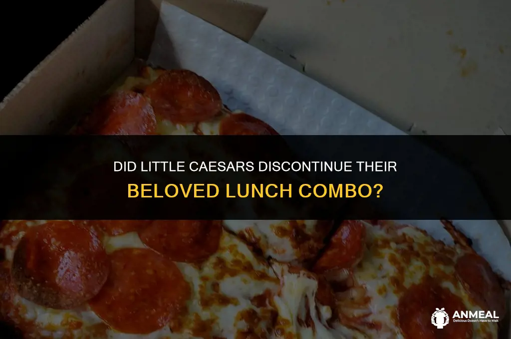 did little caesars get rid of the lunch combo