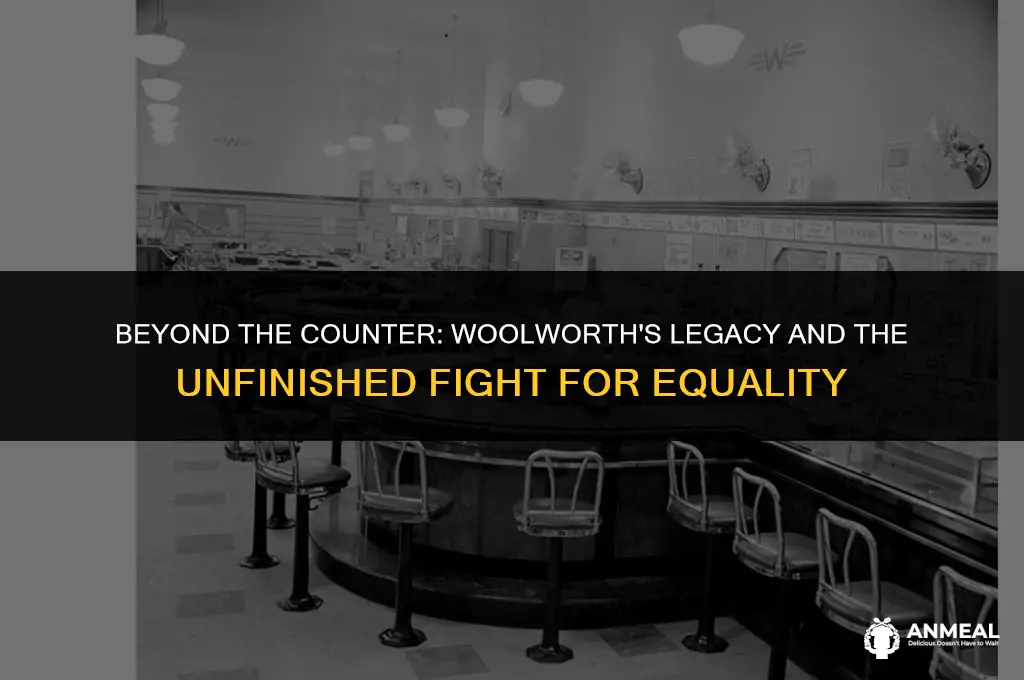 did not end with integration of the woolworth