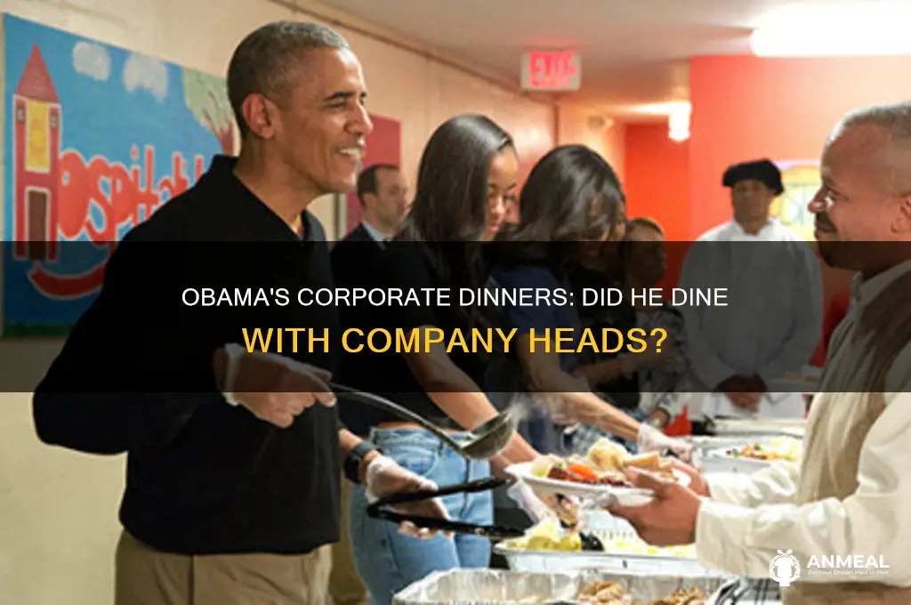 did obama ever have dinner with heads of companies