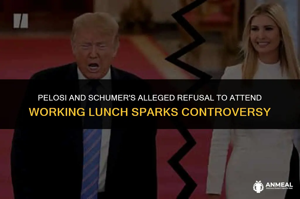 did pelosi and schumer refuse to go to working lunch