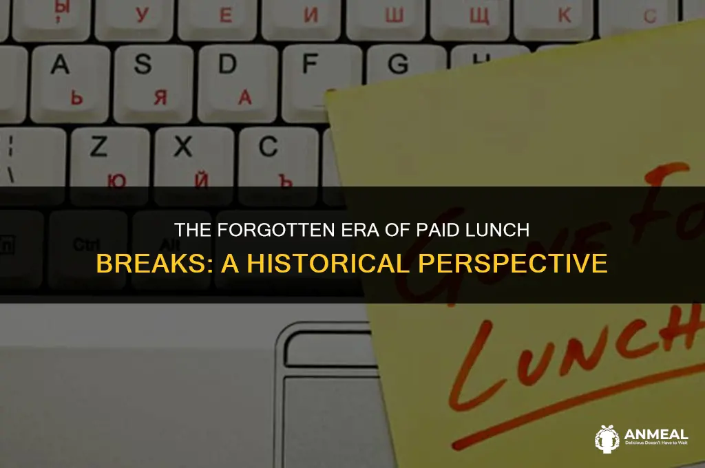 did people used ot get paid for lunch