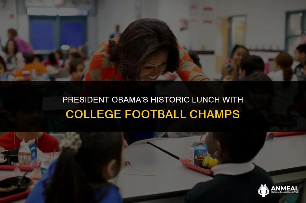 did president obama have lunch with the college football champions