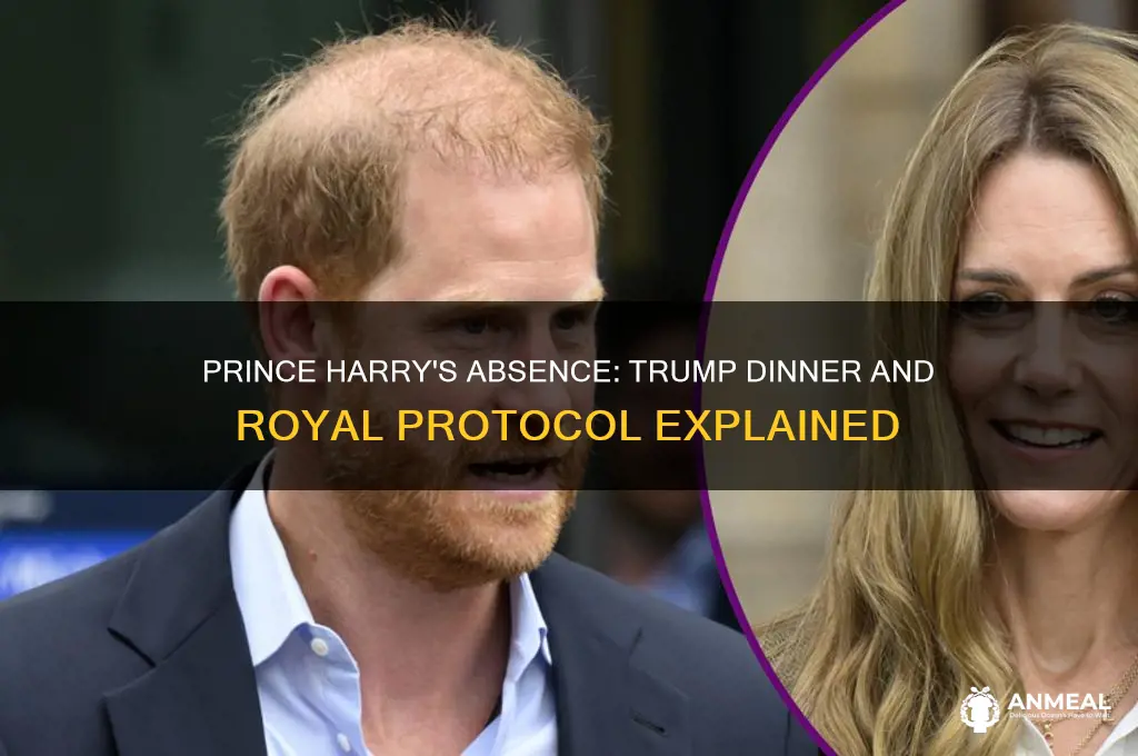 did prince harry attend the dinner with trump