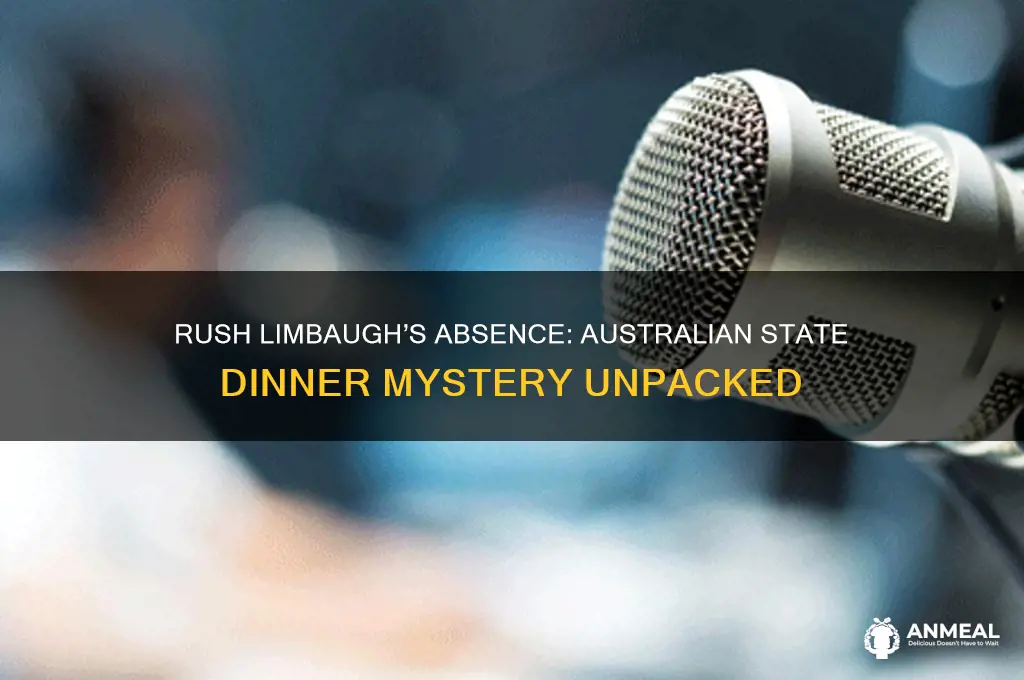 did rush limbaufh attend the australian state dinner yesterday