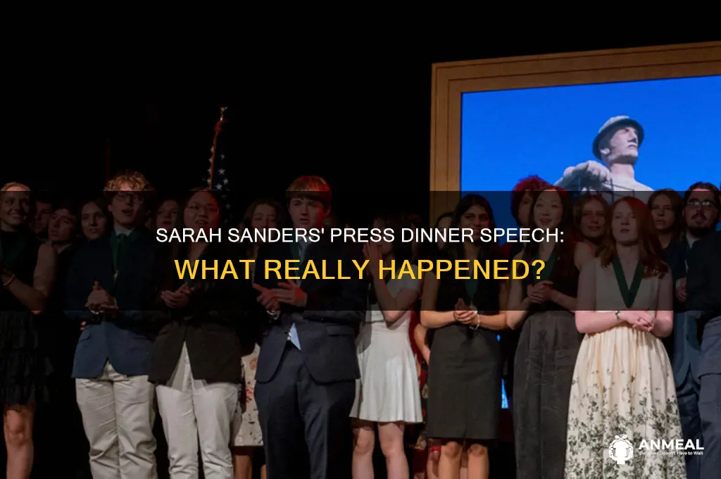 did sarah sanders speak at press dinner