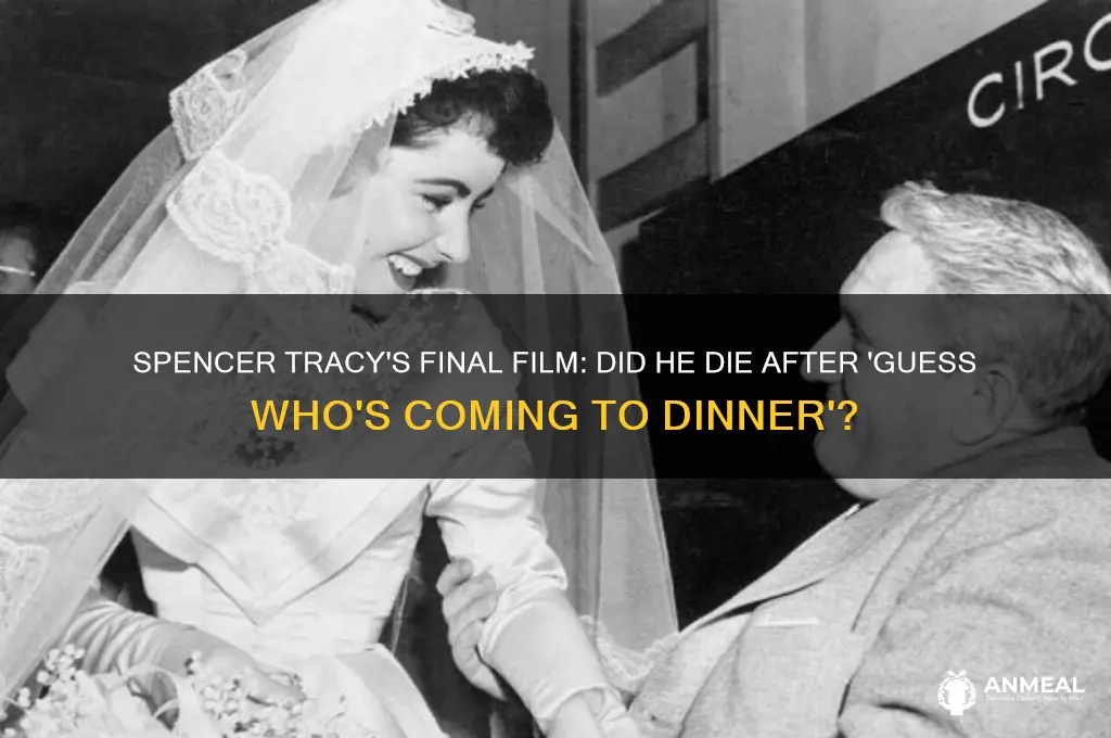 did spencer tracy die after guess who