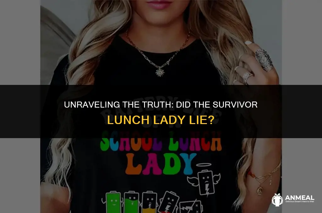 did survivor lunch lady lie