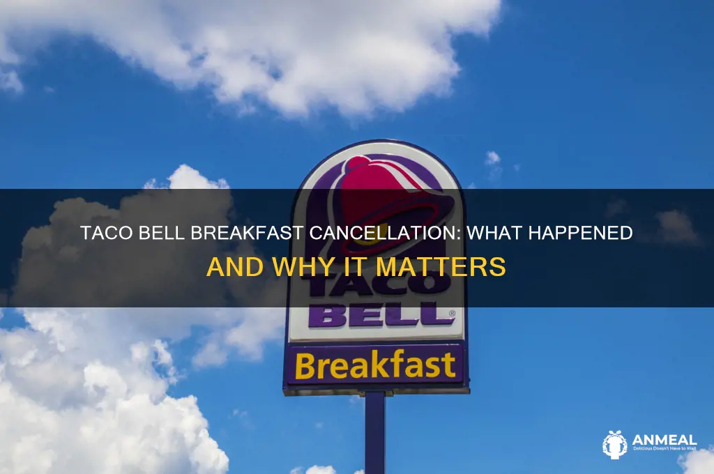 did taco bell cancel breakfast